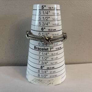 Classic Silver Tone Twisted Cable X Cuff Bracelet